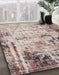 Machine Washable Abstract Mauve Taupe Purple Rug in a Family Room, wshabs1373