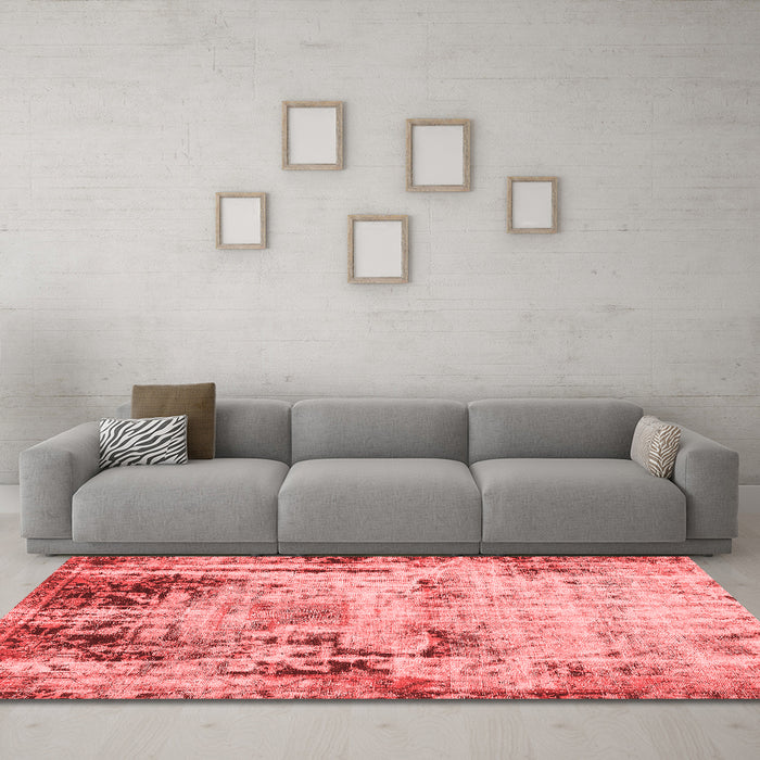 Modern Red Washable Rugs