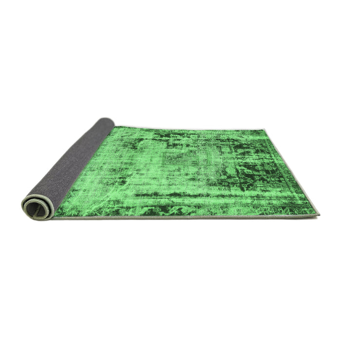 Sideview of Abstract Emerald Green Modern Rug, abs1373emgrn