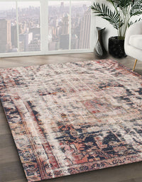 Abstract Mauve Taupe Purple Modern Rug, abs1373