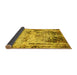 Sideview of Abstract Yellow Modern Rug, abs1373yw