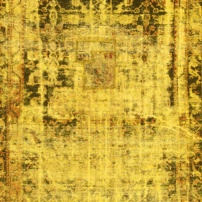 Machine Washable Abstract Yellow Modern Rug, wshabs1373yw