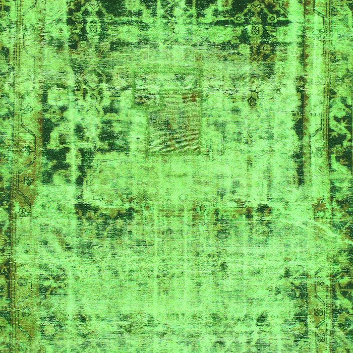 Machine Washable Abstract Green Modern Area Rugs, wshabs1373grn