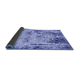 Sideview of Abstract Blue Modern Rug, abs1373blu