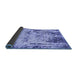 Sideview of Abstract Blue Modern Rug, abs1373blu