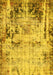 Abstract Yellow Modern Rug, abs1373yw