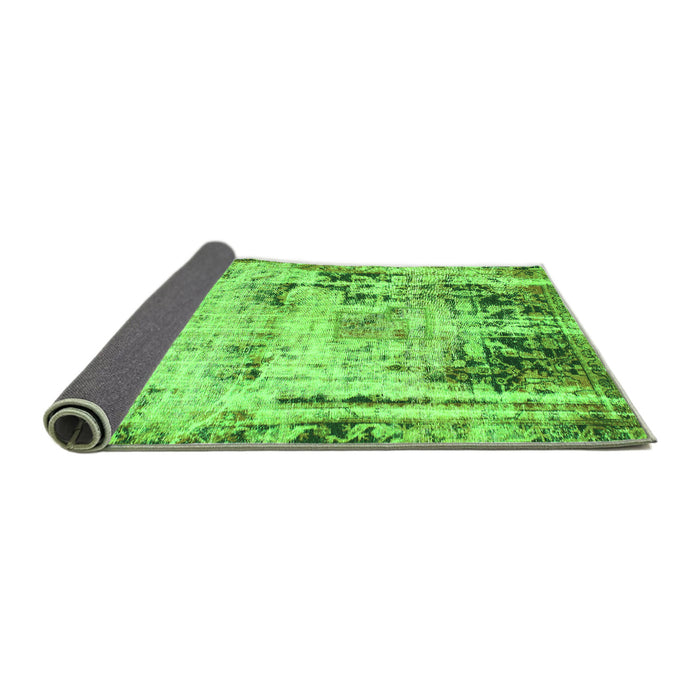 Sideview of Abstract Green Modern Rug, abs1373grn
