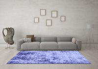 Machine Washable Abstract Blue Modern Rug, wshabs1373blu