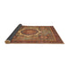 Sideview of Abstract Orange Brown Modern Rug, abs1374