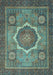 Machine Washable Abstract Light Blue Modern Rug, wshabs1374lblu