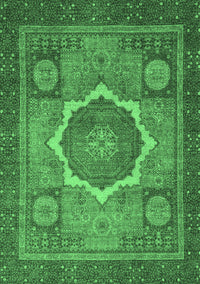 Abstract Emerald Green Modern Rug, abs1374emgrn