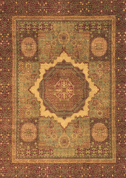 Abstract Brown Modern Rug, abs1374brn