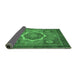 Sideview of Abstract Emerald Green Modern Rug, abs1374emgrn