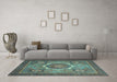 Machine Washable Abstract Light Blue Modern Rug in a Living Room, wshabs1374lblu