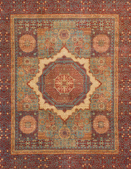 Abstract Orange Brown Modern Rug, abs1374