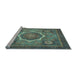 Sideview of Machine Washable Abstract Light Blue Modern Rug, wshabs1374lblu