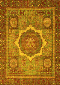 Abstract Yellow Modern Rug, abs1374yw