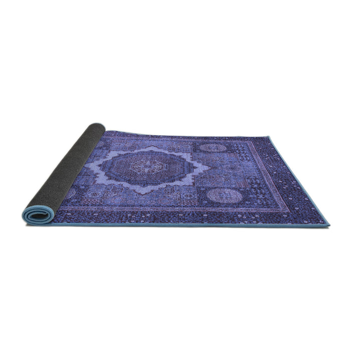 Sideview of Abstract Blue Modern Rug, abs1374blu