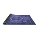 Sideview of Abstract Blue Modern Rug, abs1374blu