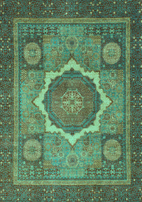 Abstract Turquoise Modern Rug, abs1374turq