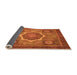 Sideview of Abstract Orange Modern Rug, abs1374org