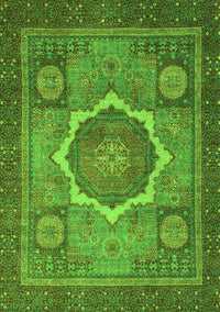 Abstract Green Modern Rug, abs1374grn