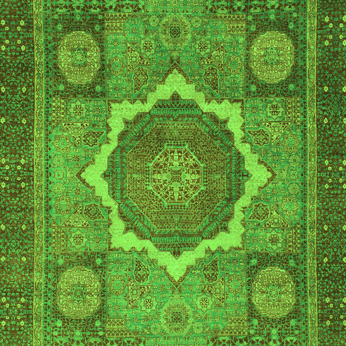Abstract Green Modern Rug, abs1374grn