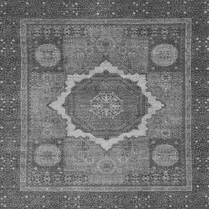 Square Abstract Gray Modern Rug, abs1374gry