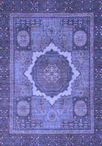 Abstract Blue Modern Rug, abs1374blu