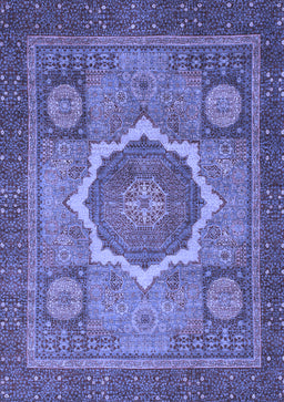 Abstract Blue Modern Rug, abs1374blu