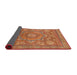 Sideview of Abstract Orange Modern Rug, abs1375