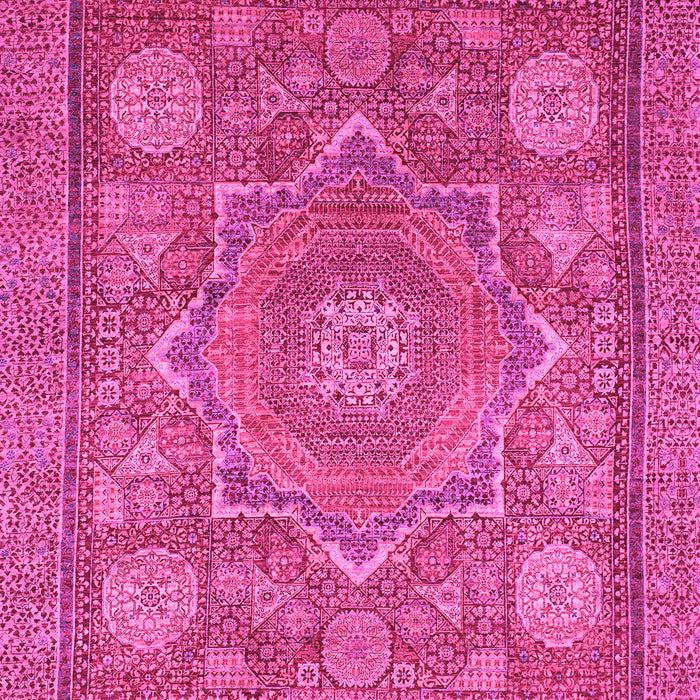 Machine Washable Abstract Pink Modern Rug, wshabs1375pnk