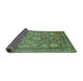 Sideview of Abstract Turquoise Modern Rug, abs1375turq