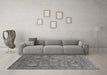 Machine Washable Abstract Gray Modern Rug in a Living Room,, wshabs1375gry