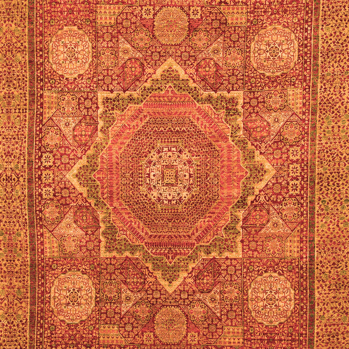 Machine Washable Abstract Orange Modern Area Rugs, wshabs1375org