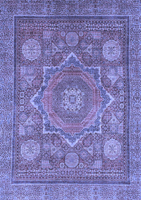 Abstract Blue Modern Rug, abs1375blu