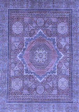 Abstract Blue Modern Rug, abs1375blu