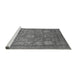 Sideview of Machine Washable Abstract Gray Modern Rug, wshabs1375gry