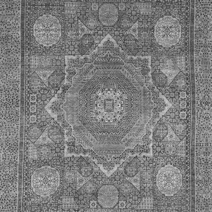 Machine Washable Abstract Gray Modern Rug, wshabs1375gry