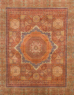 Abstract Orange Modern Rug, abs1375