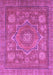 Machine Washable Abstract Purple Modern Area Rugs, wshabs1375pur