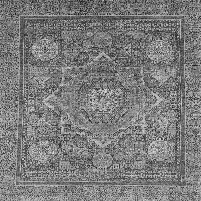 Square Machine Washable Abstract Gray Modern Rug, wshabs1375gry