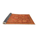 Sideview of Abstract Orange Modern Rug, abs1375org