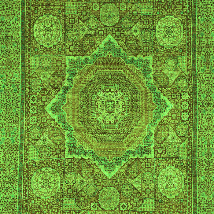 Machine Washable Abstract Green Modern Area Rugs, wshabs1375grn