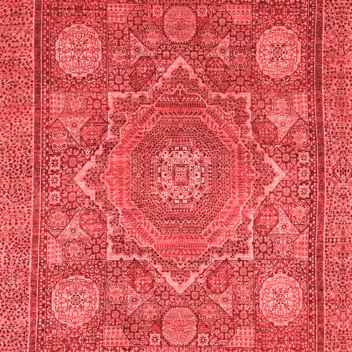 Machine Washable Abstract Red Modern Rug, wshabs1375red