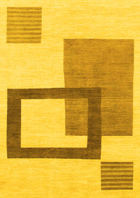 Solid Yellow Modern Rug, abs1376yw