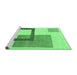 Sideview of Machine Washable Solid Emerald Green Modern Area Rugs, wshabs1376emgrn