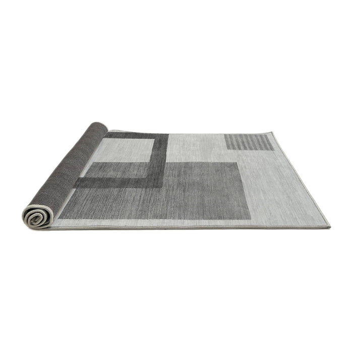 Sideview of Solid Gray Modern Rug, abs1376gry