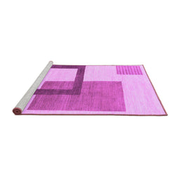 Sideview of Machine Washable Solid Purple Modern Area Rugs, wshabs1376pur