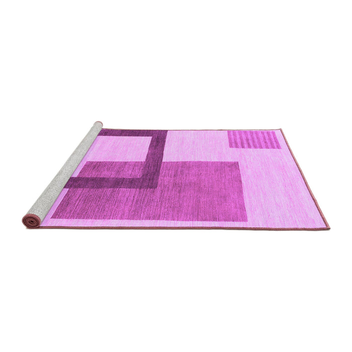 Sideview of Machine Washable Solid Purple Modern Area Rugs, wshabs1376pur